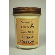 More Than A Candle More Than A Candle CLC8J 8 oz Jelly Jar Soy Candle; Clean Cotton CLC8J